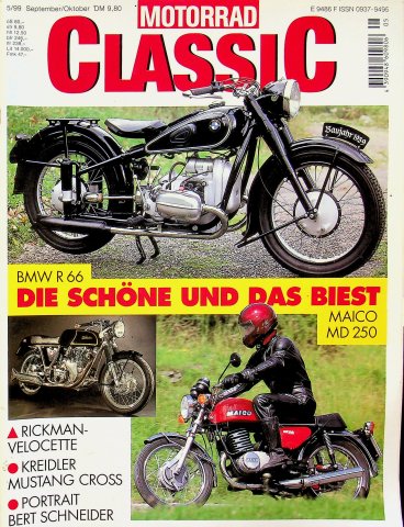 Deckblatt Motorrad Classic (05/1999)
